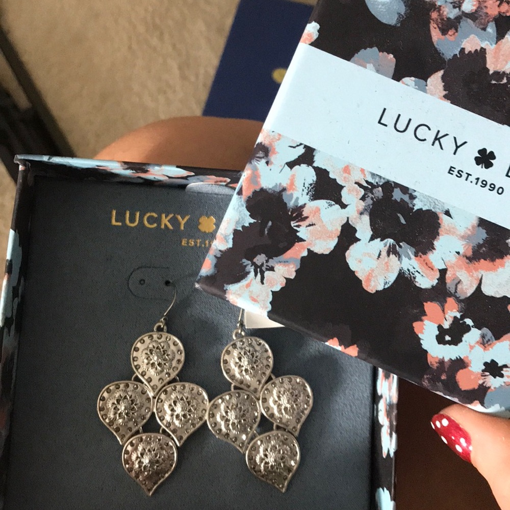 Silver lucky brand earrings